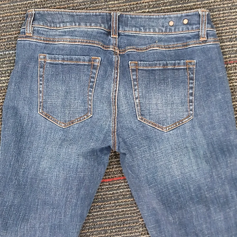 CAbi Women's Slim Boyfriend Denim Jeans 2 Tone Freyed Size 2 - Picture 9 of 9
